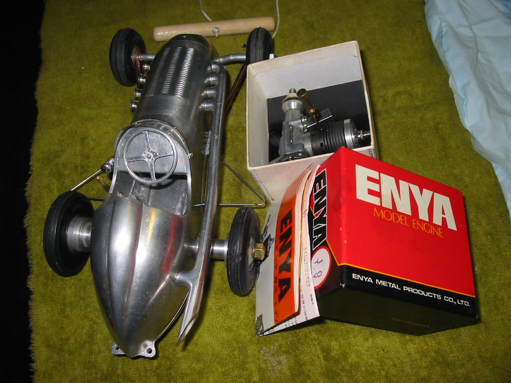 Nice -- New -- In Good Shape Tether Car with a "New" in the box Enya .10 engine for it!  **** NOW COMPLETED *** Img_0228