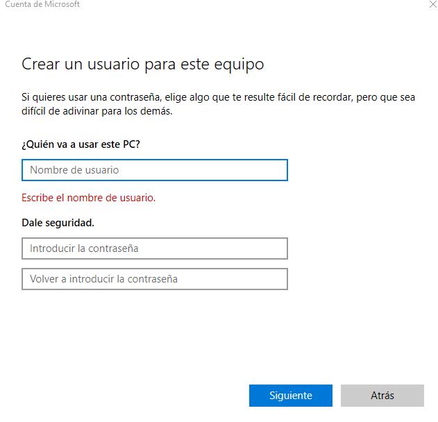 Windows 10. No quiero usar usuario de Microsoft (Solucionado) Imagen17