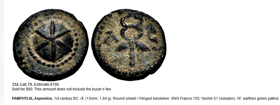 Aspendos ou Ashkelon (Ascalon) pour cette pièce au bouclier Cng_ea10