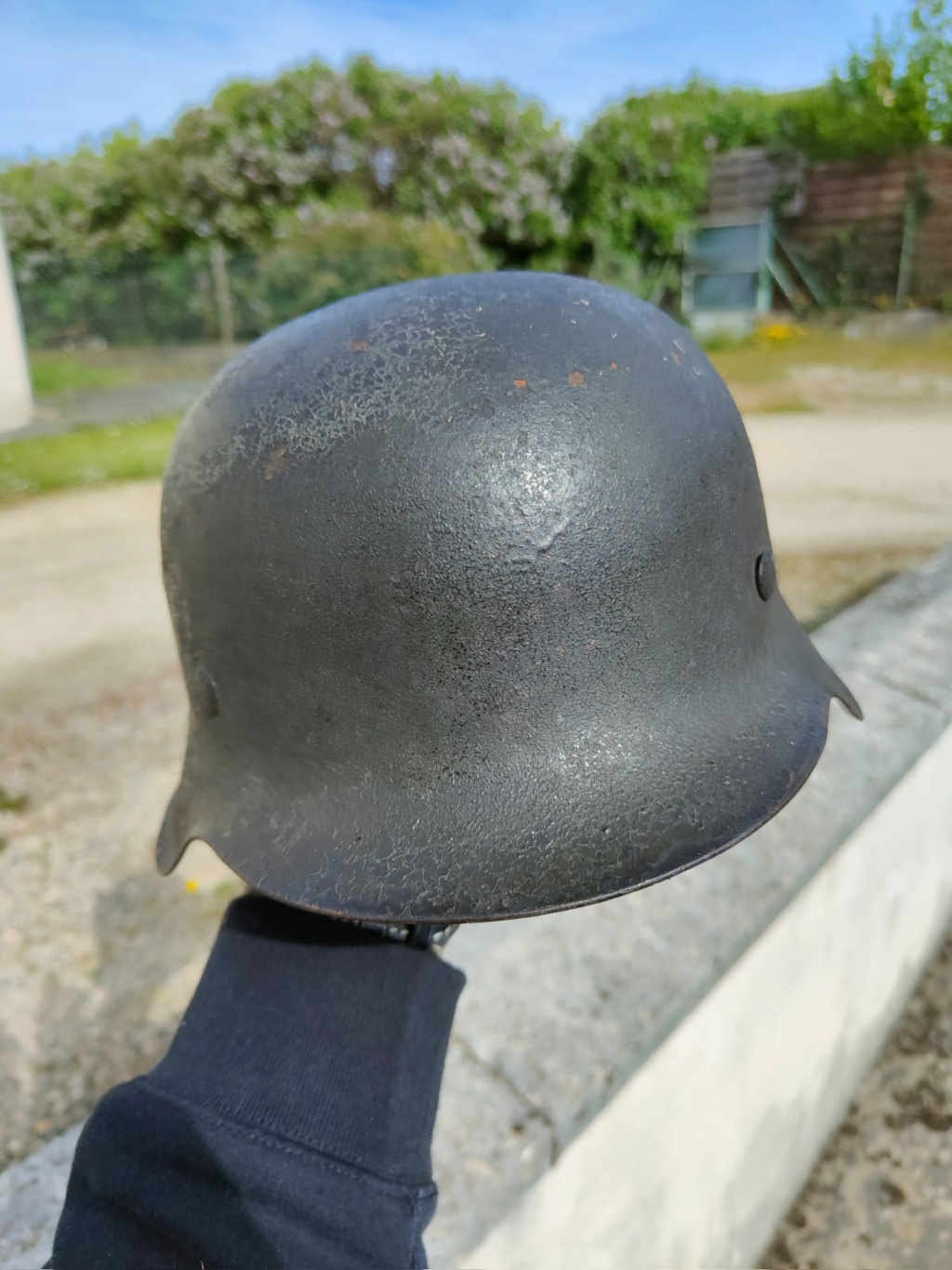 Identification marquages vétéran US sur casque allemand M42 prise de guerre Img-2019