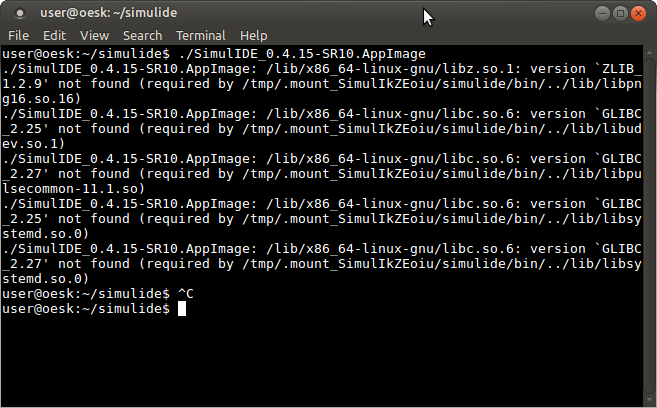 Unable to launch SimulIDE_0.4.15-SR10.AppImage on Ubuntu Mate 1.12.1 Screen10