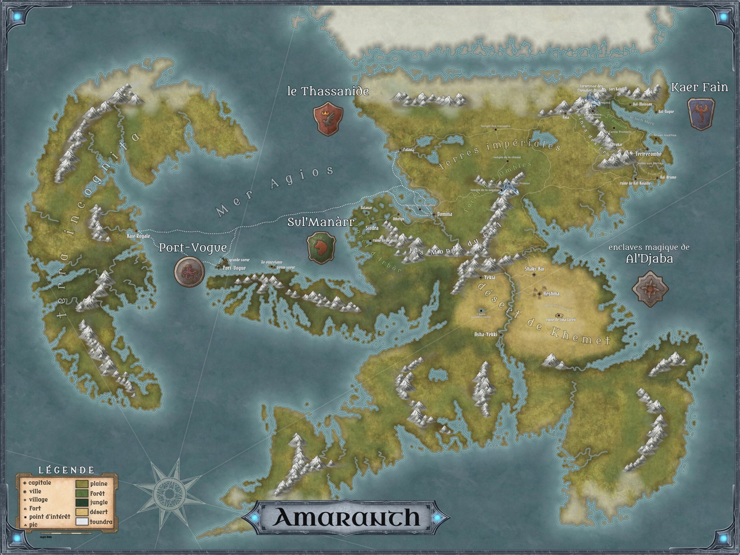 Géographie & la carte d'Amaranth Amaran10