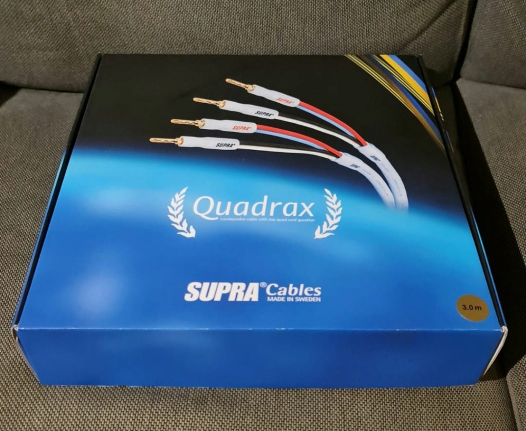 SUPRA CABLES Quadrax Speaker Cable- 3M Pair - Factory Terminated Combicon Crimp Supra_14