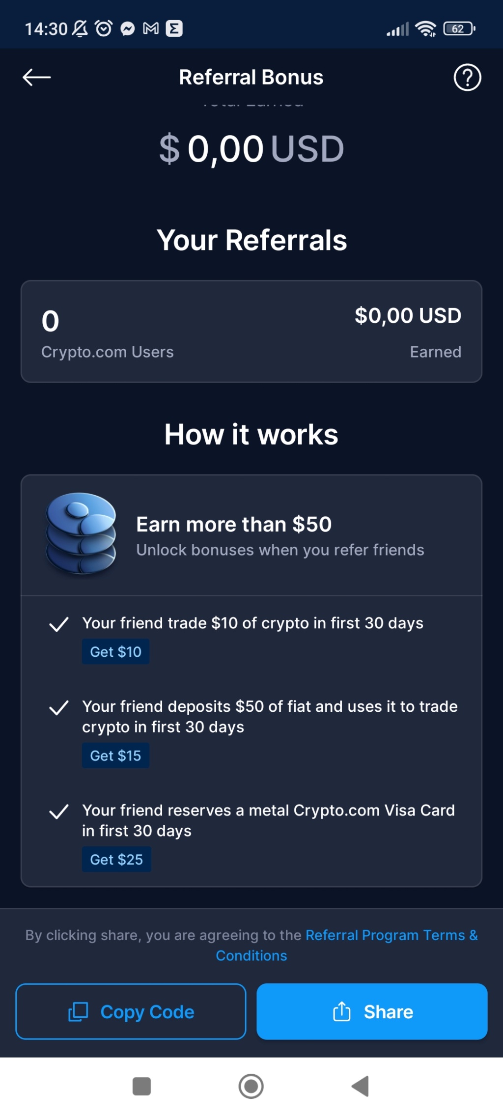 Crypto. Com 10$ za trade na 10$ od razu do wypłaty  Screen47