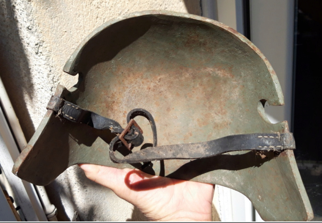 Stahlhelm M16/Stirnpanzer - Restauration. Stirnp10