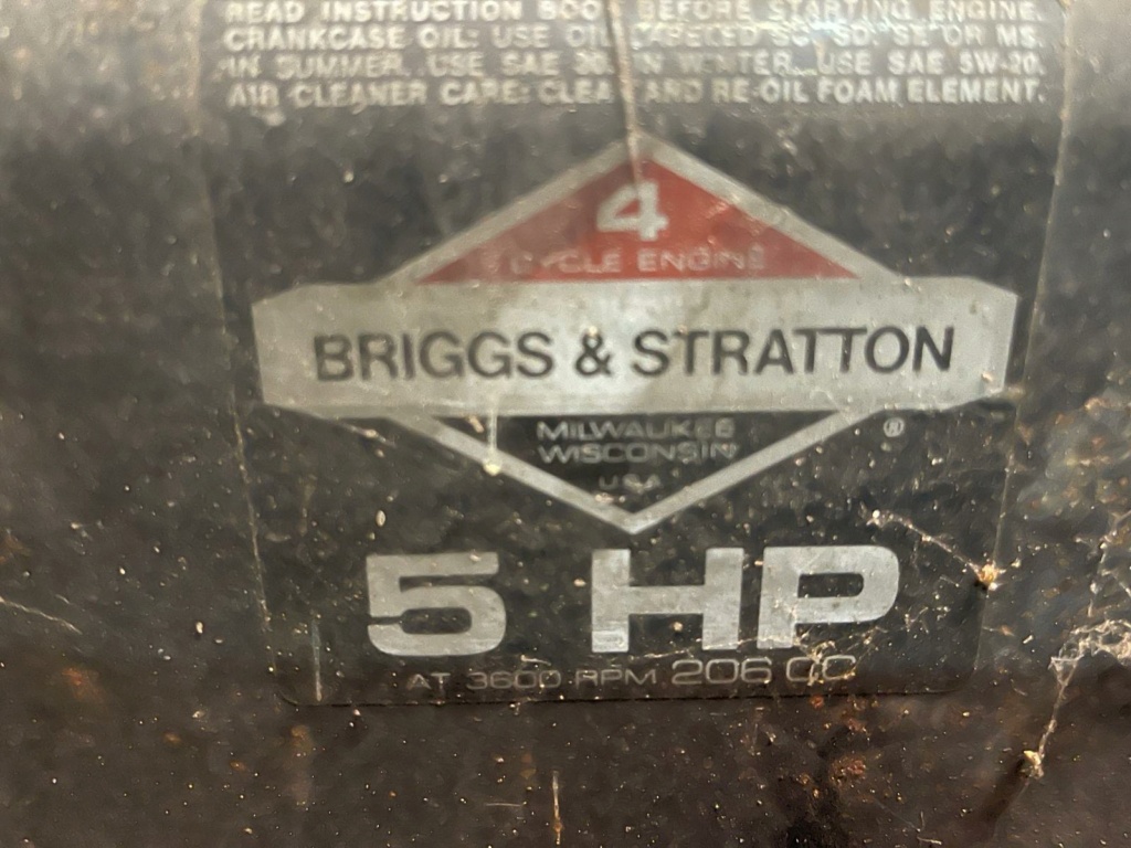 briggs et straton 5 hp at 3600 206 cc Whatsa10