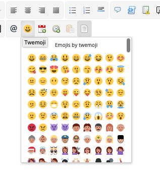 New : Emoji now availables in the editor Twemoj11