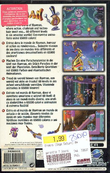 La collection de jeux saturn à Korok. - Page 2 Rayman11