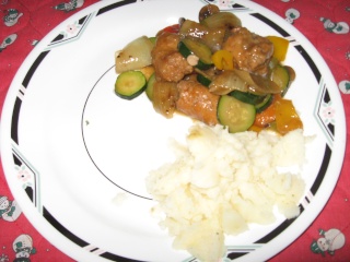 saucisse italienne douce sautée aux légumes Img_1220