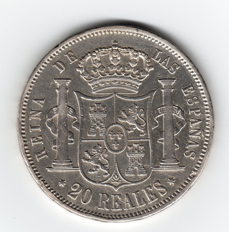 20 Reales 1864. Isabel II. Madrid. Img47610