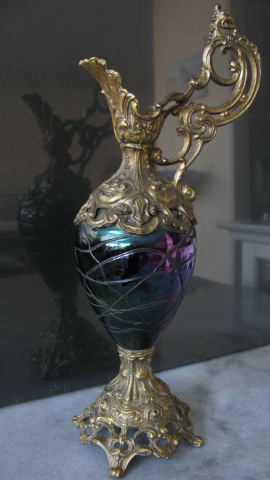 Vase verre irisé Pallme -König Tchécoslovaquie C64b2e10