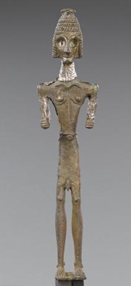 Moulage Musée du Louvre Figure antique de dieu guerrier en bronze Syrie  Image_69