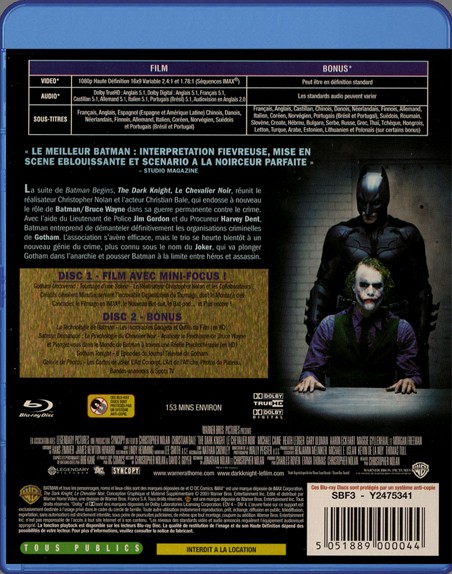 {Blu-Ray} Batman The Dark Knight Batman35