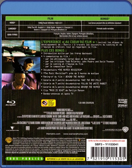 {Blu-Ray} Matrix Matrix34