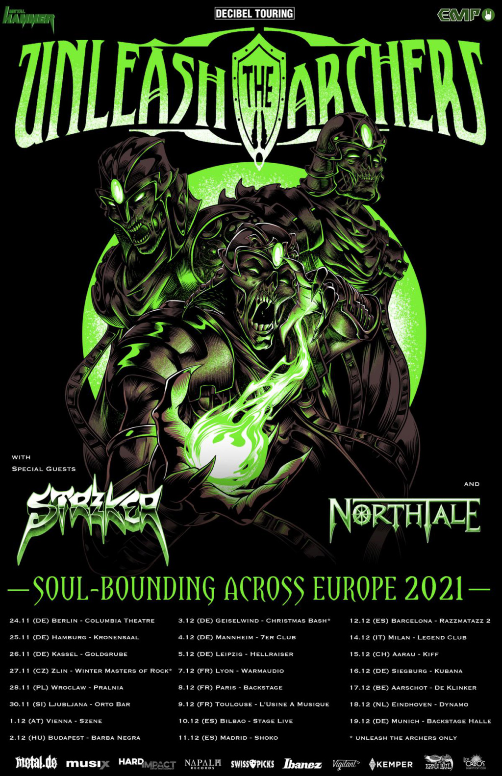 UNLEASH THE ARCHERS announce Soul-Bounding Across Europe 2021 tour! Aab11