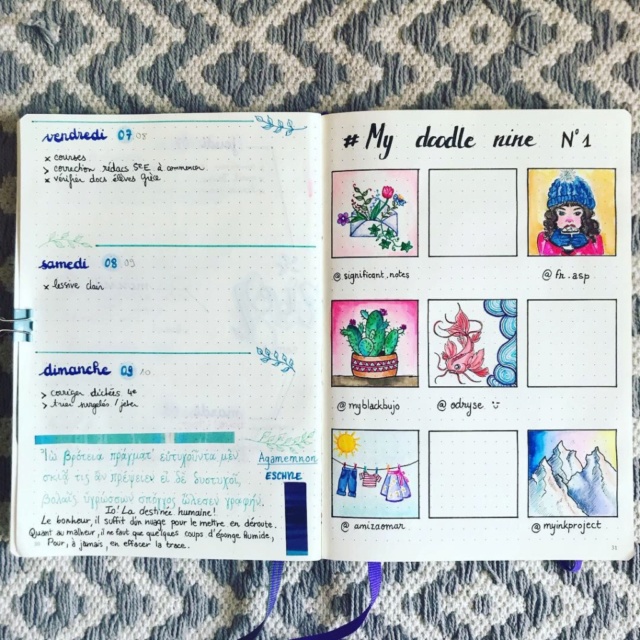 Je bujo, tu bujos, nous bujons. Le fil du bullet journal - Page 14 Unadju77