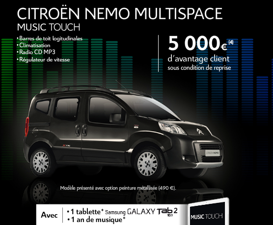 [SERIE SPECIALE] Citroën Nemo Music Touch T40110