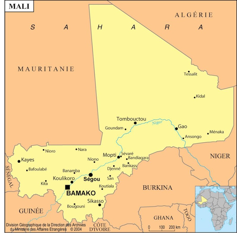 OPERATION  FRANCAISE AU MALI Carte_11