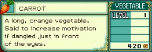 Rune Factory 2 : Le Coffre à 100% : Crops (Récoltes) Carrot10