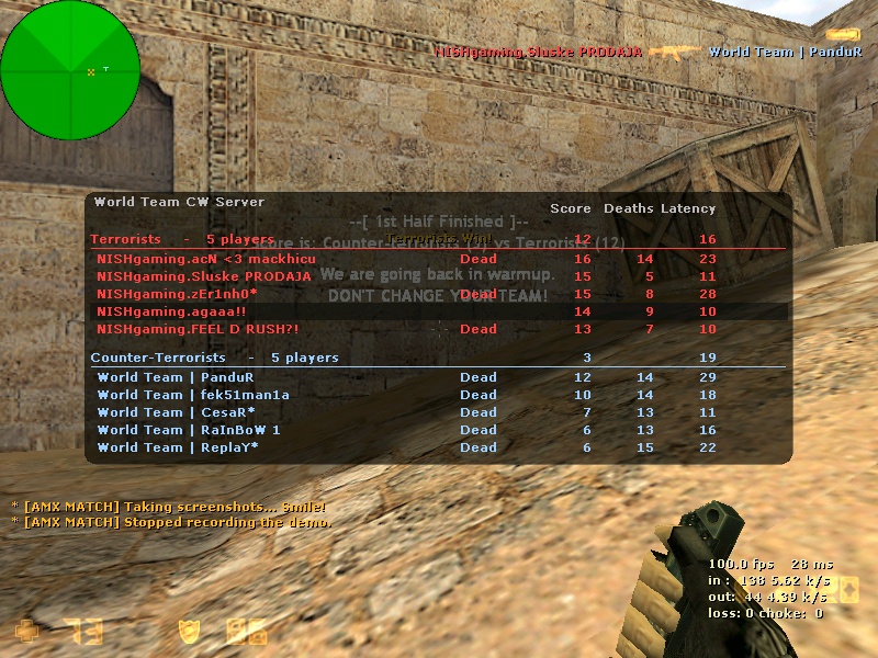 NISHgaming vs World Team De_dus15