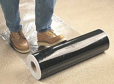 Another way to protect carpet/flooring - carpet film Carpet10