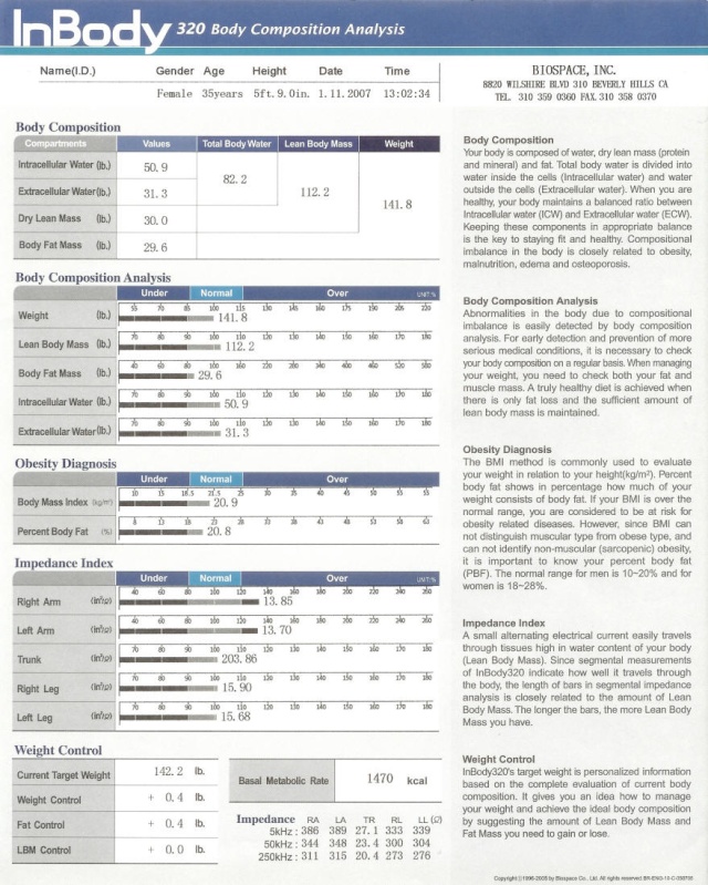 A Sample of an InBody Inbdoy11