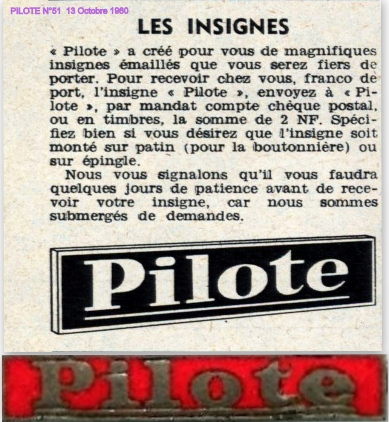 Le livre "PILOTE LA NAISSANCE D'UN JOURNAL" 1944/1959 - Page 2 Insign11