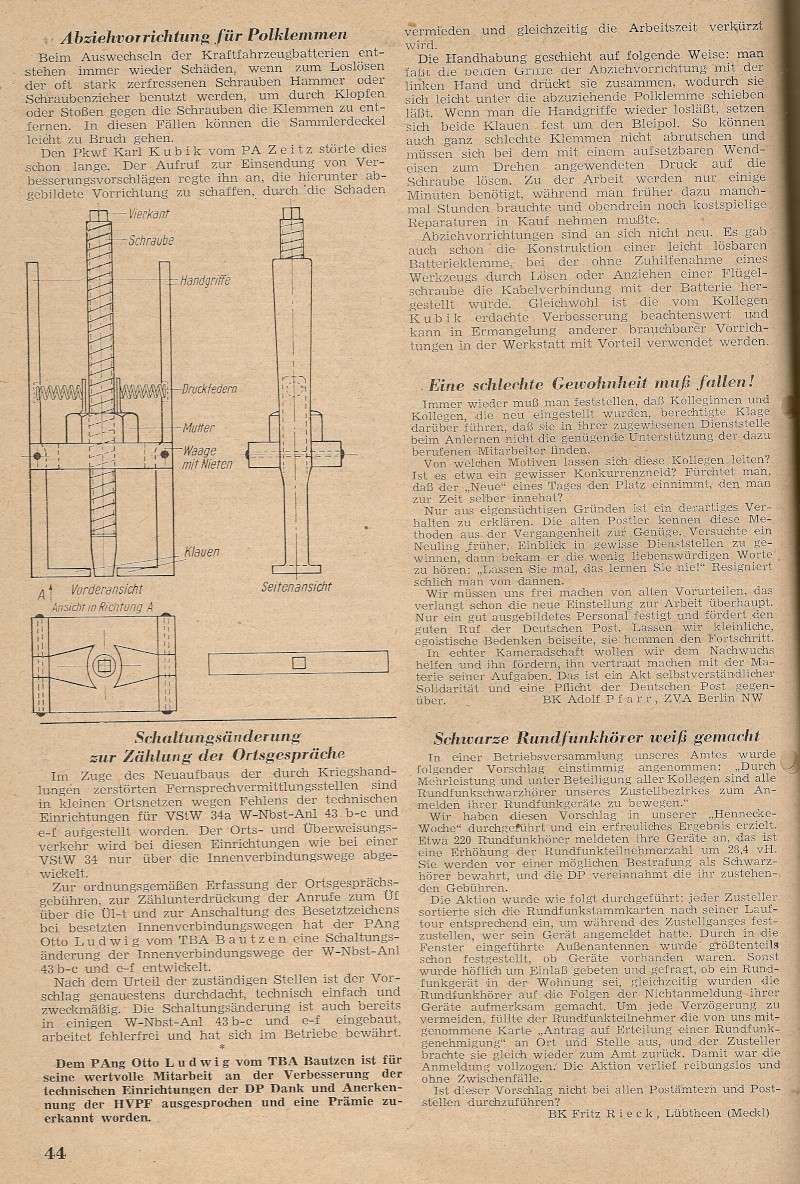 Post - Amtsblätter DDR - Jahrgang 1949 Scanne52