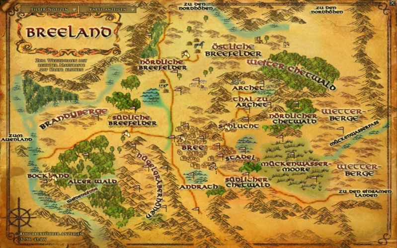 Karte von Mittelerde Breela10