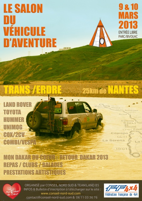 Inscrivez vous au Salon du Véhicule d’Aventure 2013 à Nantes le 9 et 10 mars 2013 47031410