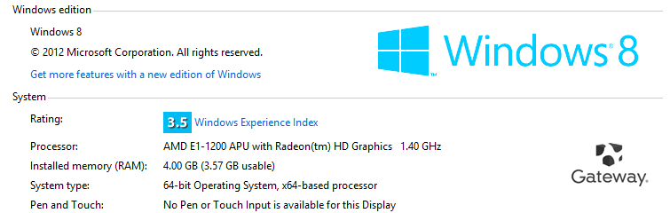 Video Card/Windows 8 Problem?? 2012-110