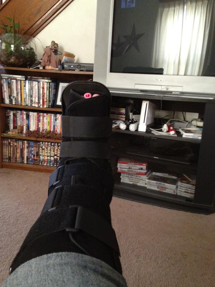 My Boot after the cast! Boot210