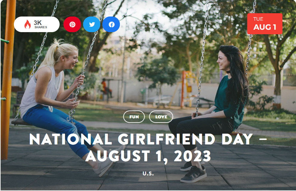 National Today Tuesday August 1 National Girlfriend Day Aug_110