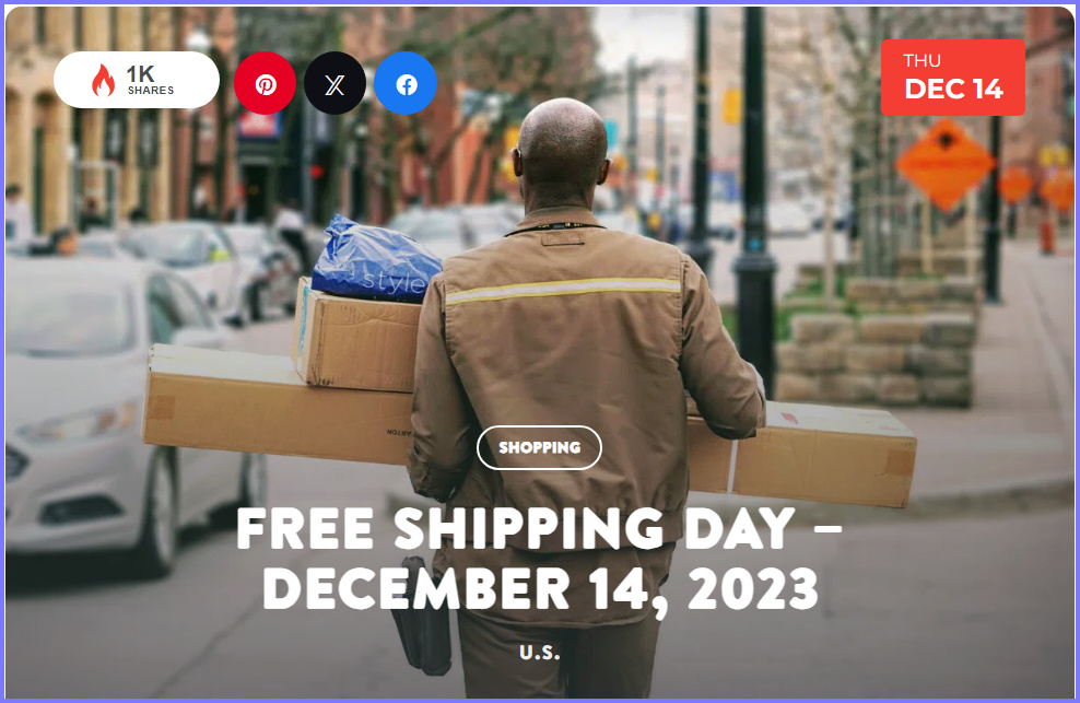 National Today December 14 * Free Shipping Day  * Dec_1410