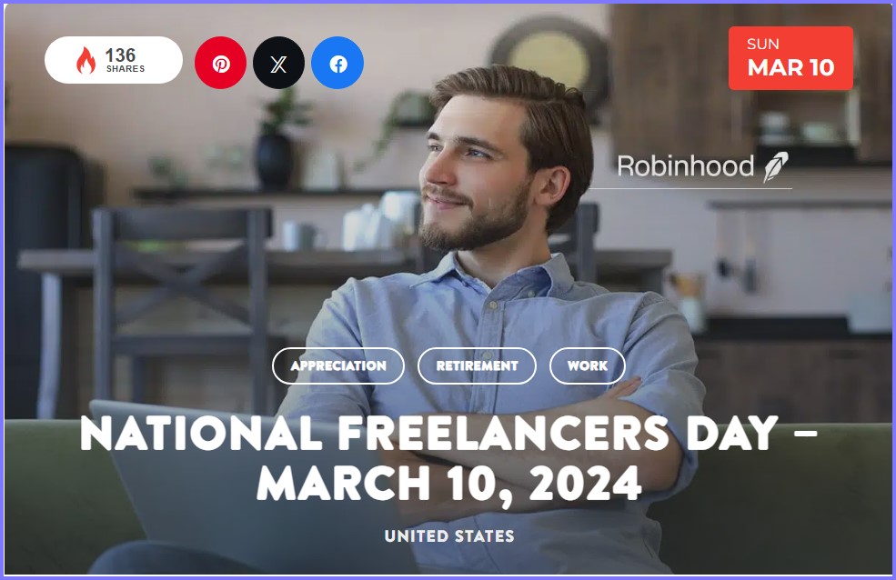 National Today * National Freelancers Day – March 10, 2024  * Mar_1010