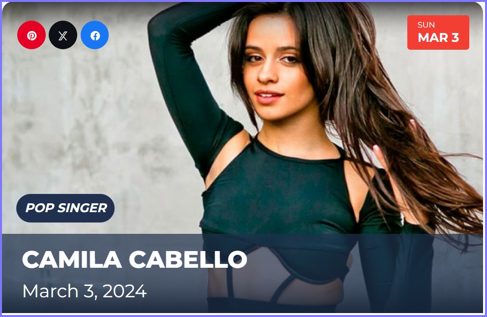 National Today * CAMILA CABELLO March 3, 2024  * Mar_310