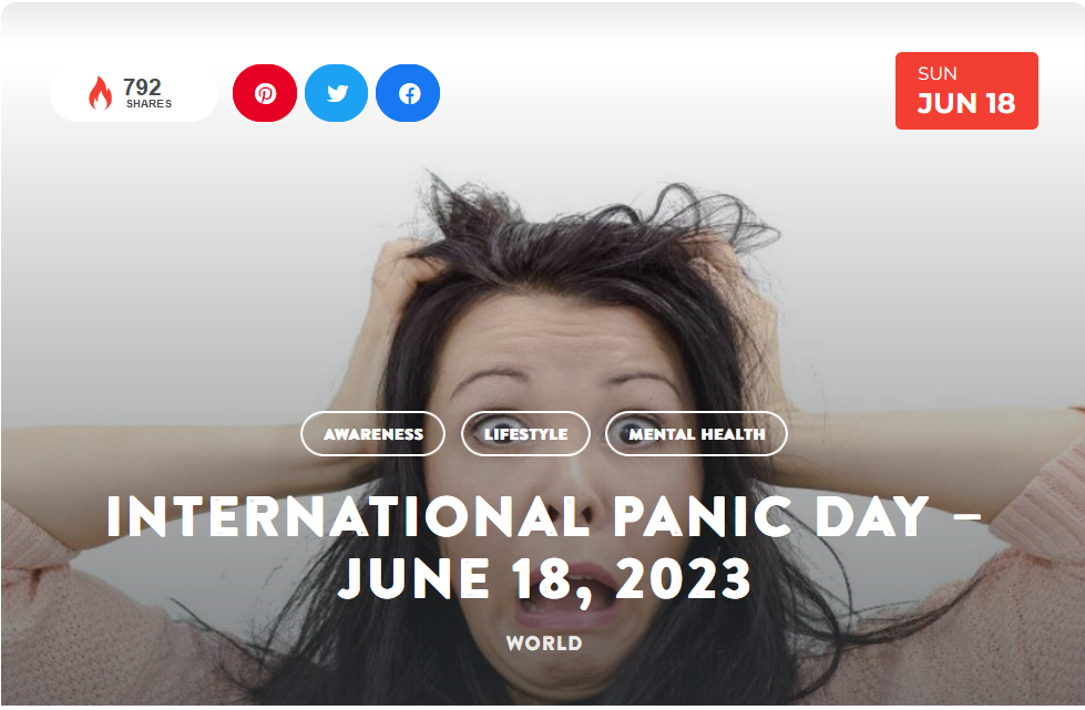 NATIONAL TODAY June 18 is International Panic Day Nation11