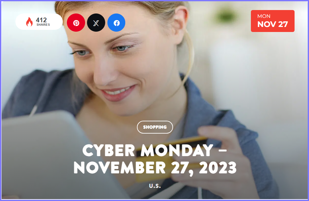 National Today Monday November 27 2023 *Cyber Monday* Nov_2711