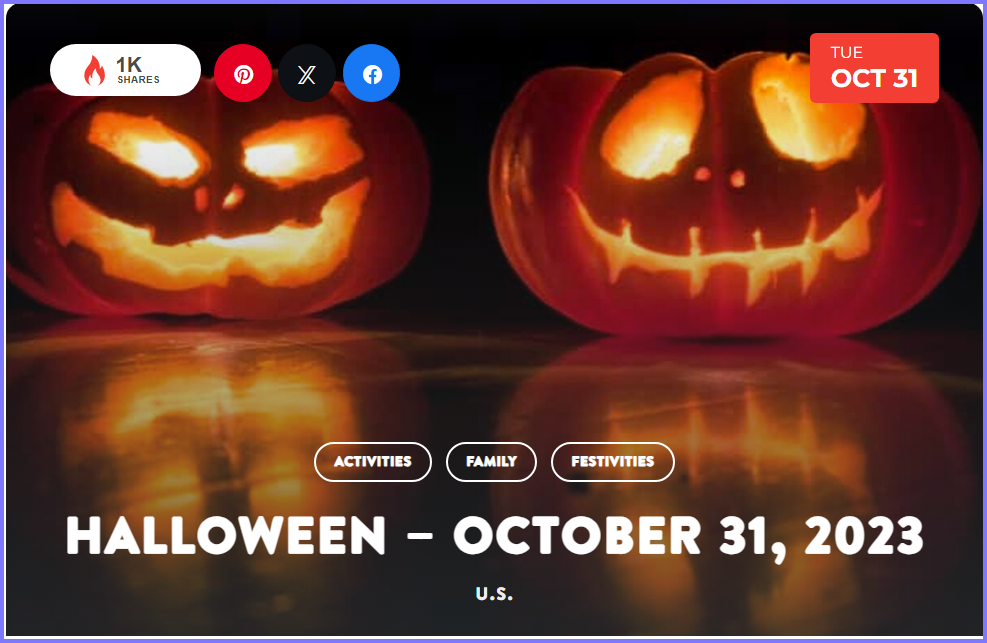 National Today Tuesday October 31 2023 * Halloween * Oct_3110