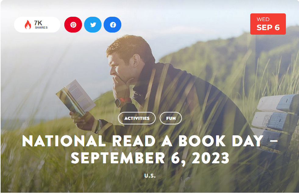 National Today Wednesday September 6 * National Read a Book Day * Sept_610