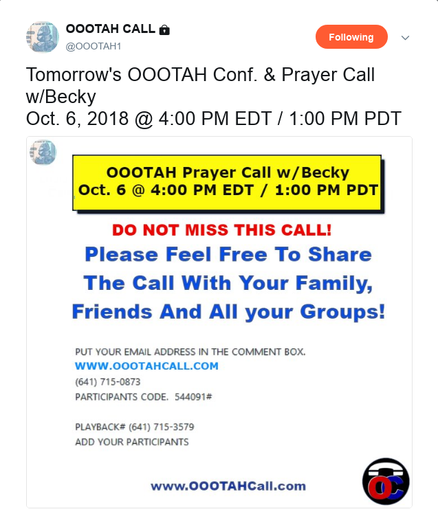 Becky McGee/Oootah Scam-A-Thon Continues 10/6/18 Scree112