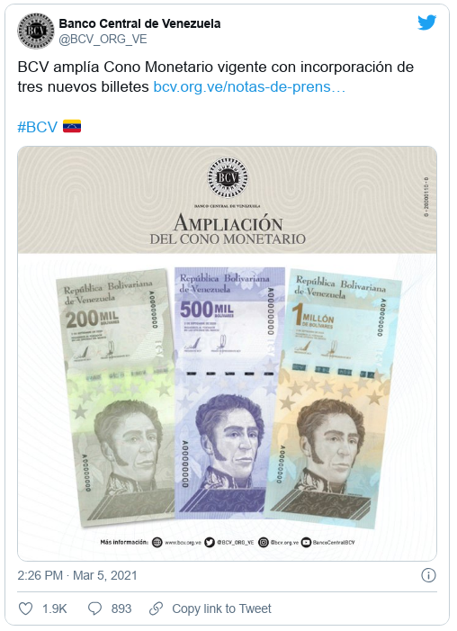 Hyperinflation Pushes Venezuela to Print 1,000,000-Bolivar Bills Scree678