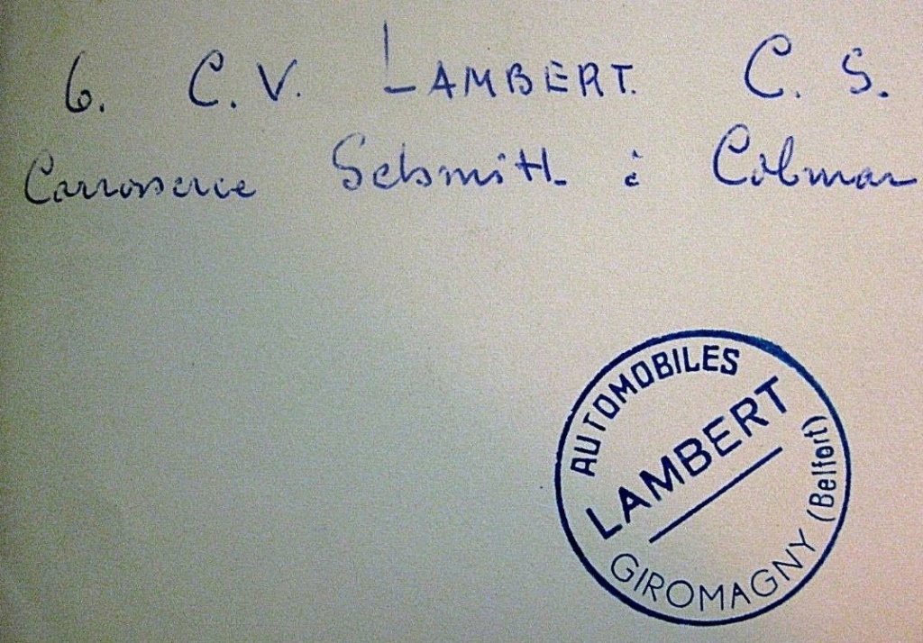 LAMBERT Automobiles 1658