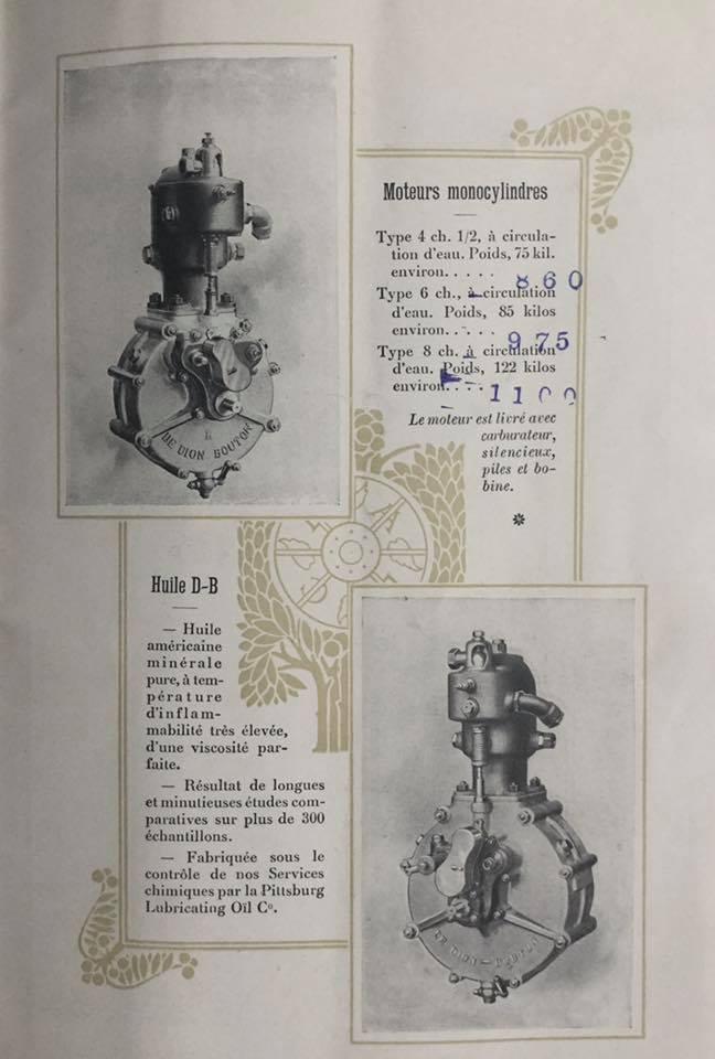 De DION-BOUTON moteurs fixes  2452