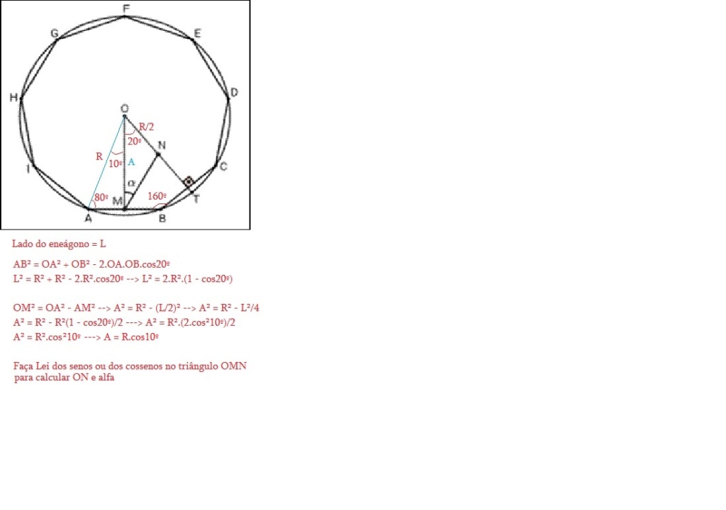 Polígono inscrito num círculo Enezeg16