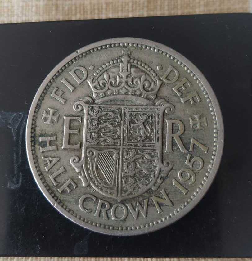 Reino Unido ½ Corona de 1957 Img-2504