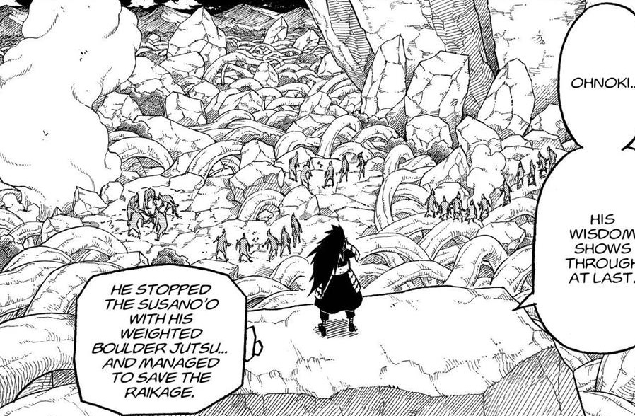 O desempenho de Tsunade contra os clones mostra limitação. 1713