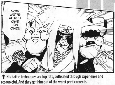 O poder da 'Trindade' formada por Fukasaku Shima e Jiraiya Naruto40