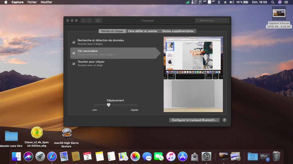 TUTO INSTALLATION  Mojave bete elitebook 8460P Captur13