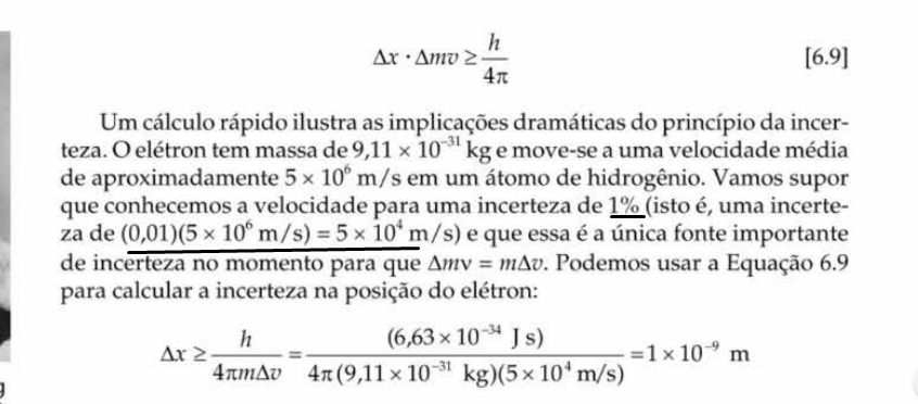 Como usar a formula do principio de incerteza ? 190